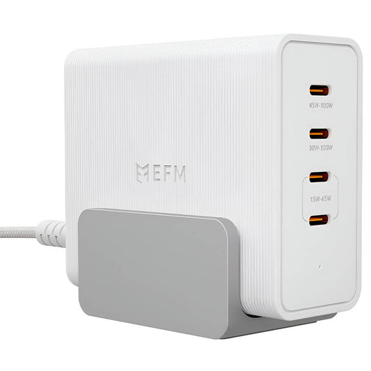 EFM 100W GaN Desktop Power Station with 4 x USB-C Ports – White