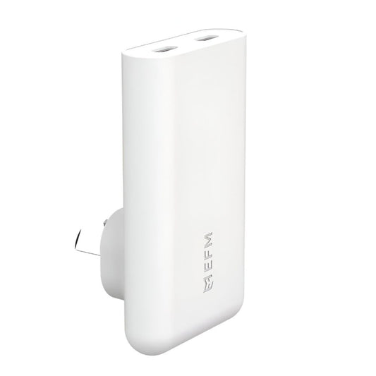 EFM 65W Slimline Wall Charger With GaN Power Delivery and PPS – White