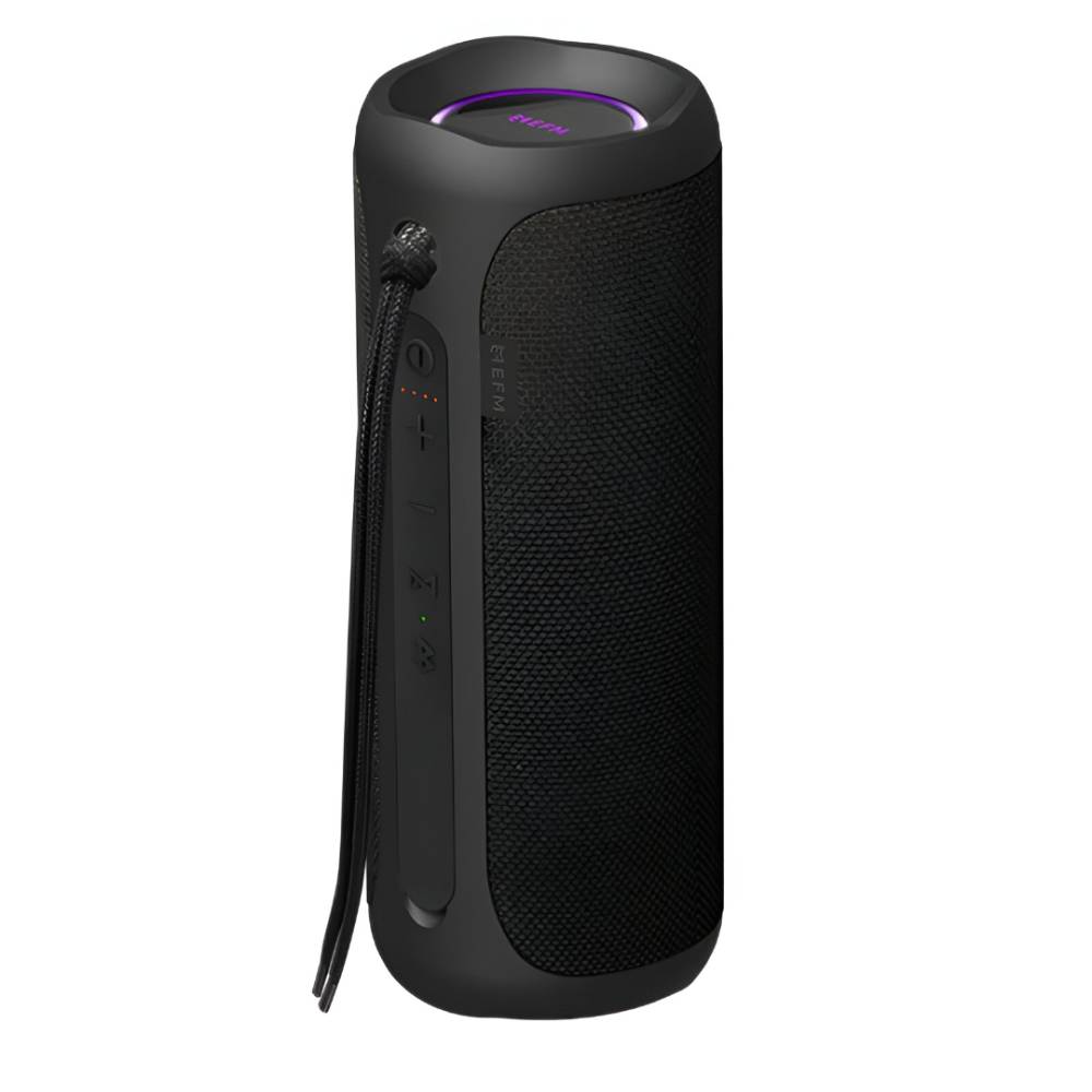 EFM Austin Bluetooth Speaker - with LED Colour Glow - Charcoal Black
