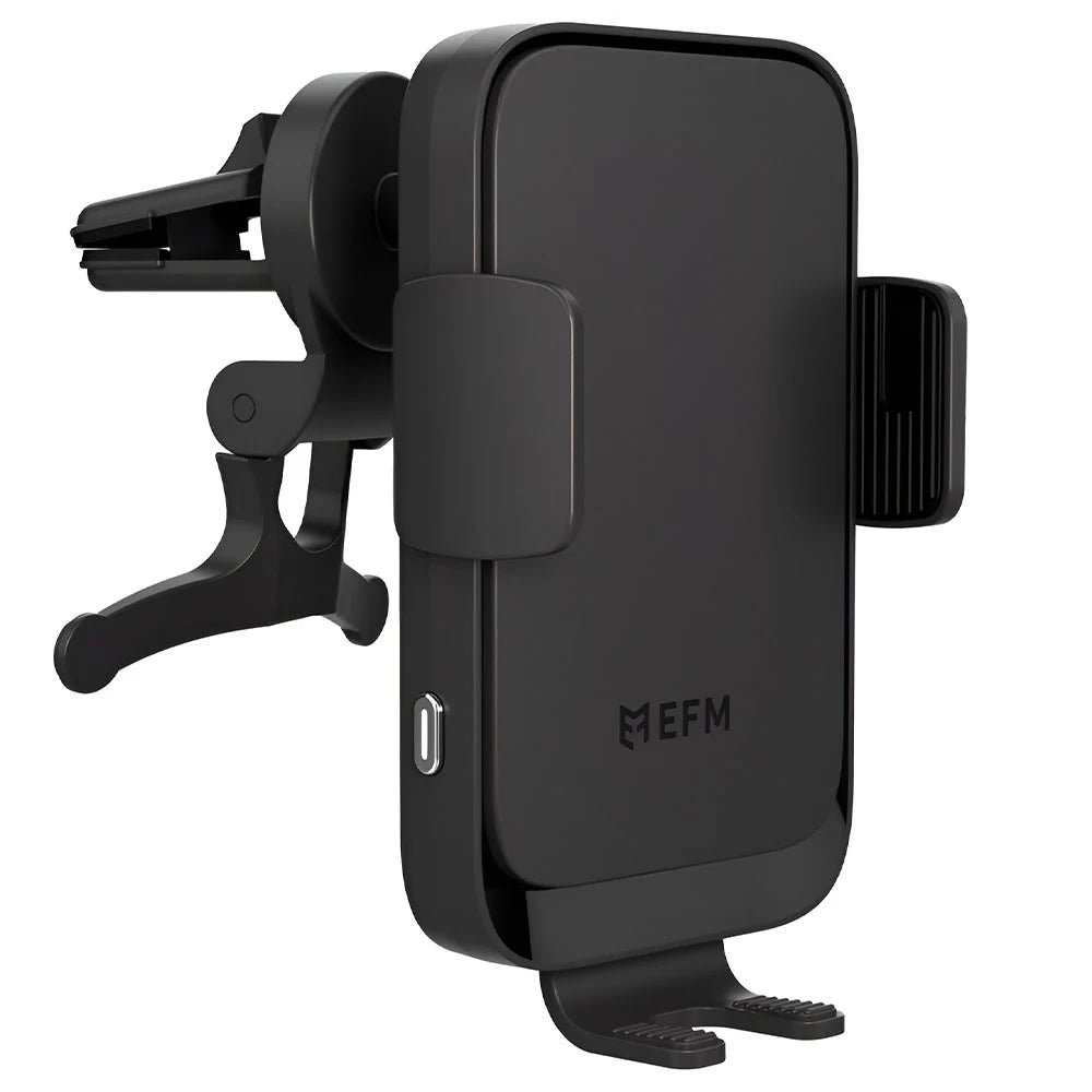 EFM Automatic Dual-Coil Wireless Charging 15W Mount With 20W Car Charger – Black