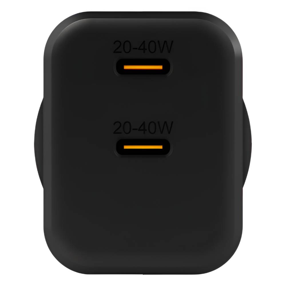 EFM ECO 40W Dual Port Wall Charger With GaN, Power Delivery and PPS (Black)