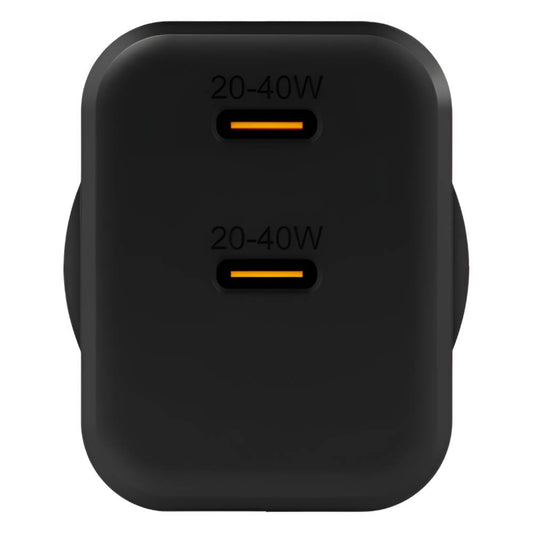 EFM ECO 40W Dual Port Wall Charger With GaN, Power Delivery and PPS (Black)