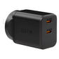 EFM ECO 40W Dual Port Wall Charger With GaN, Power Delivery and PPS (Black)