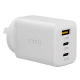 EFM ECO 65W Triple Port Wall Charger With GaN, Power Delivery and PPS (White)