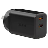 EFM Eco 50W Dual Port GaN Wall Charger with PD and PPS - Black