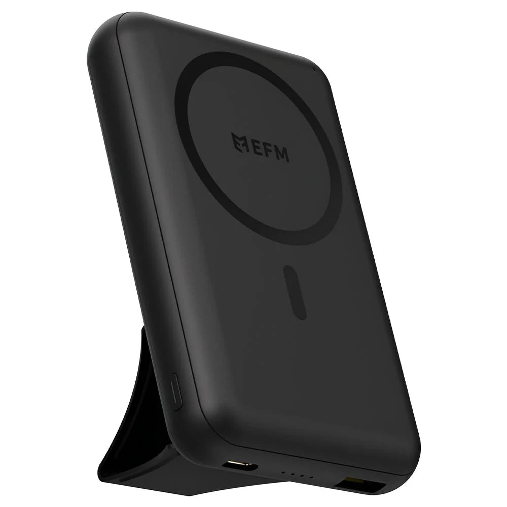 EFM Flux Magnetic 10000mAh MagSafe Power Bank with Foldable Stand - Black