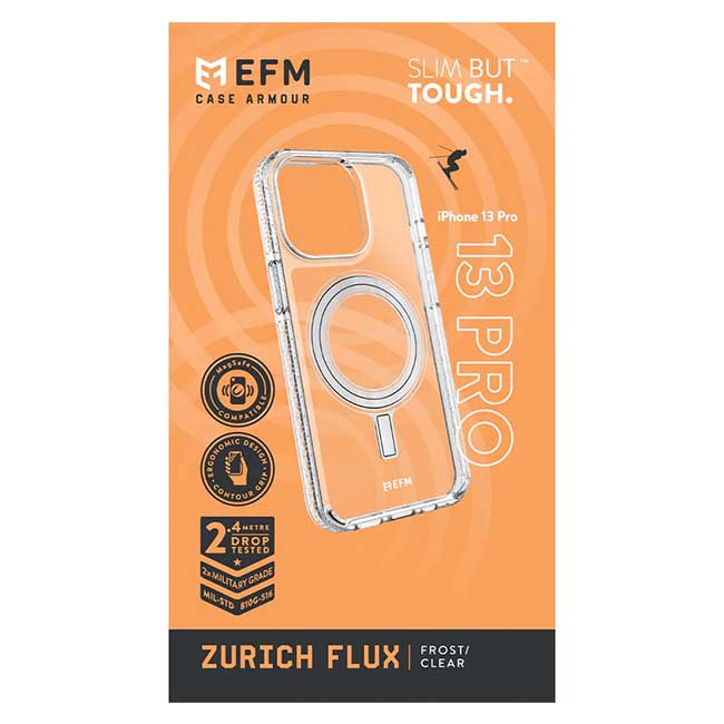 EFM Zurich Flux Armour MagSafe For iPhone 13 Pro - Frost Clear