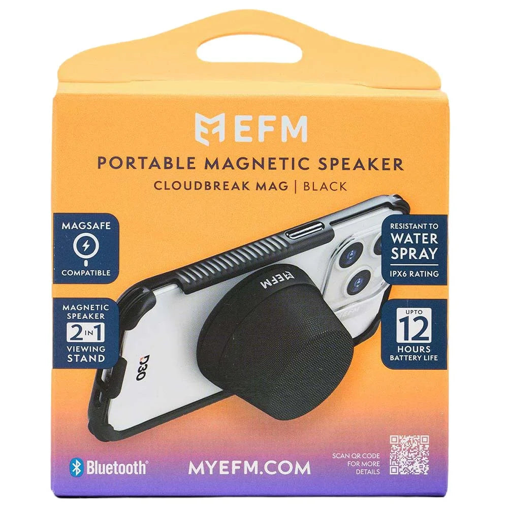 EFM Cloudbreak Mag Bluetooth Speaker with MagSafe Compatability - Black