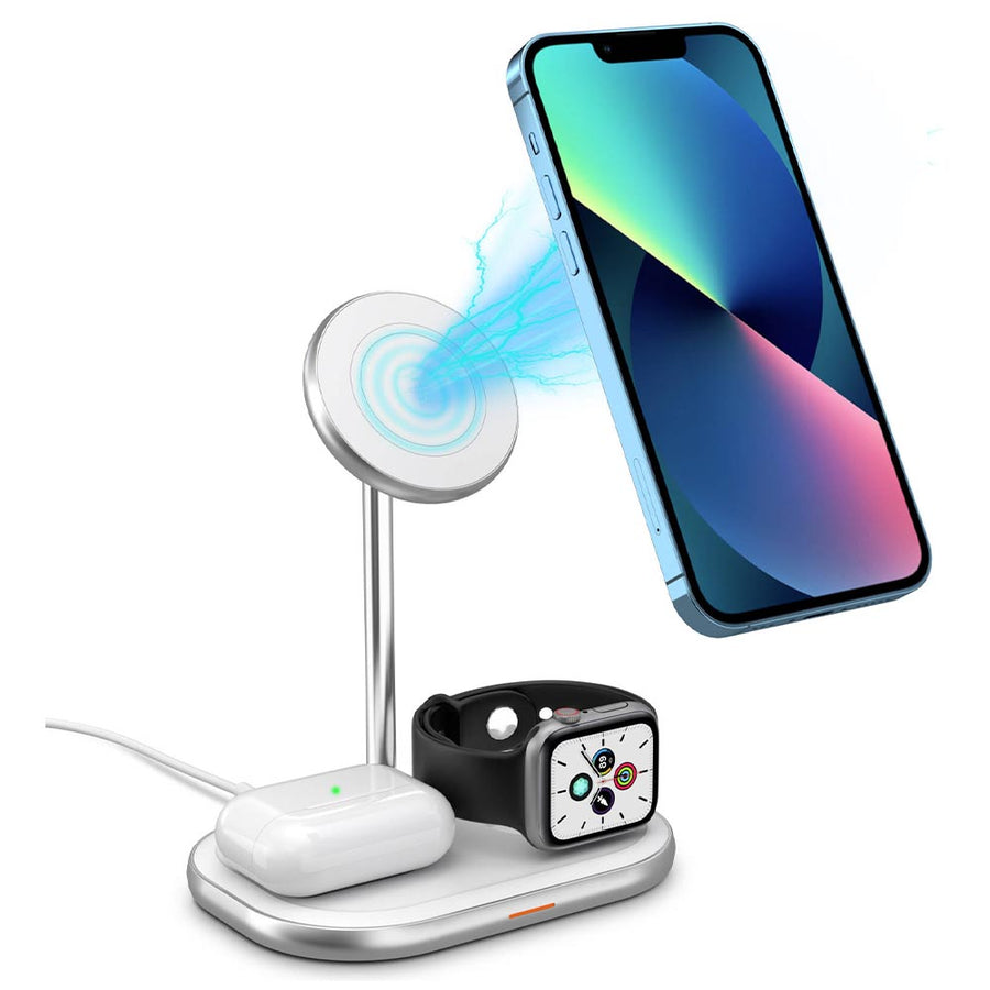Energizer WCP303 3 in 1 MagSafe Wireless Charging Station – White