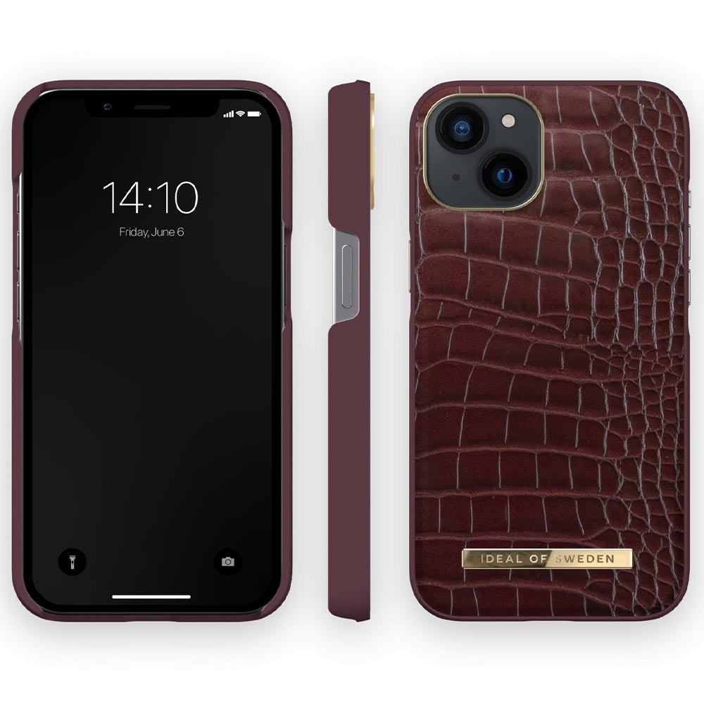 Ideal Of Sweden Atelier Case For iPhone 13 - Scarlet Croco