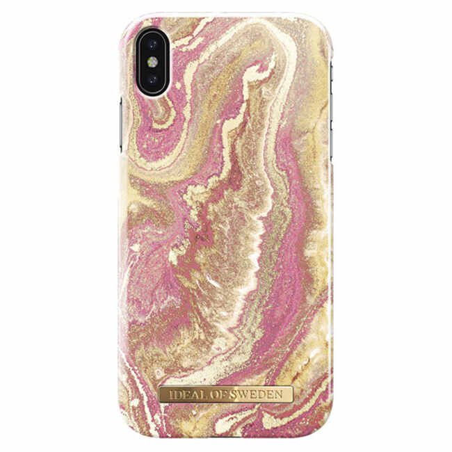 Ideal Of Sweden Fashion Case For iPhone XS Max - Golden Blush Marble