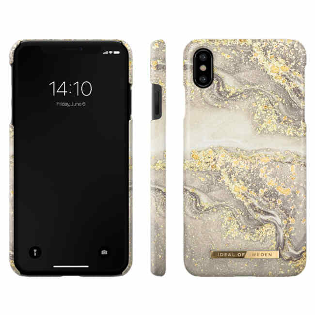 Ideal Of Sweden Fashion Case For iPhone XS Max - Sparkle Greige Marble