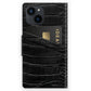 Ideal Of Sweden Atelier Wallet Case For iPhone 13 - Neo Noir Croco