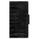 Ideal Of Sweden Atelier Wallet Case For iPhone 13 - Neo Noir Croco