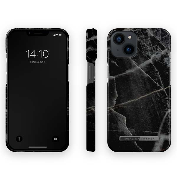 Ideal of Sweden Black Thunder Marble Case For iPhone 13/14