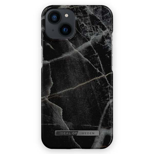 Ideal of Sweden Fashion MagSafe Black Thunder Marble Case For iPhone 14 Plus