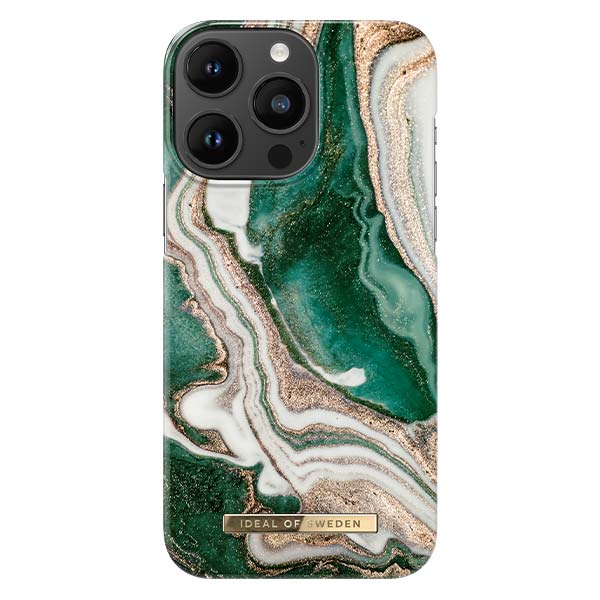 Ideal of Sweden Golden Jade Marble Case For iPhone 14 Pro