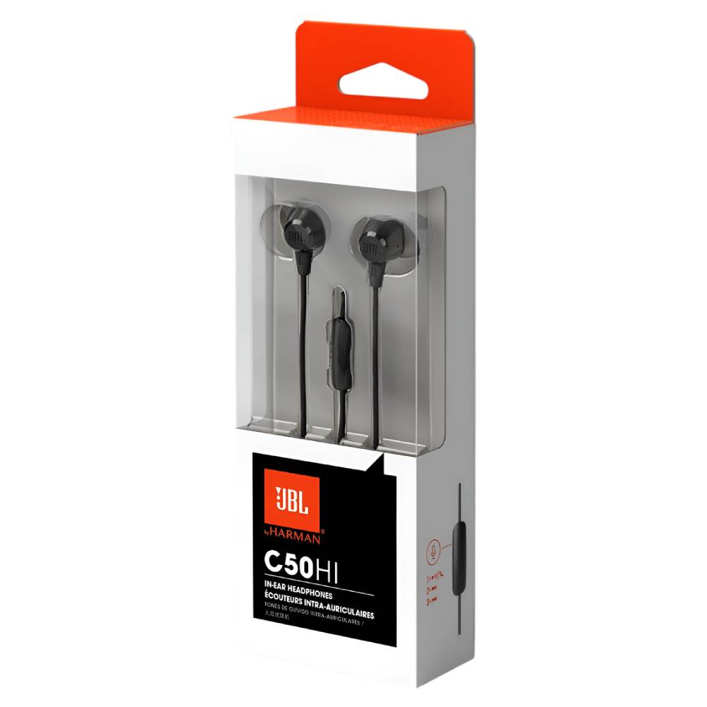 JBL C50HI In-Ear Headphones - Black
