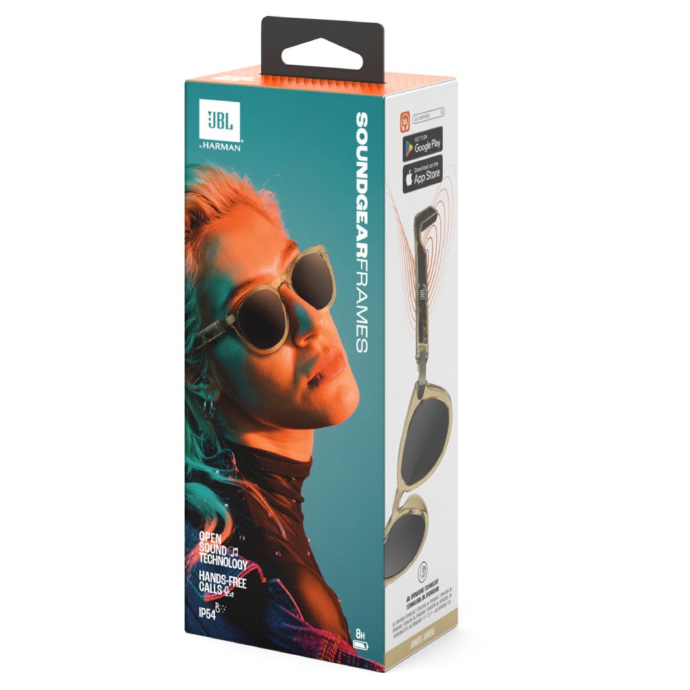 JBL SoundGear Frames Round Glasses (Pearl)