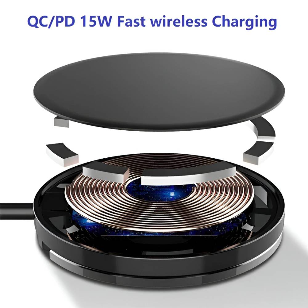 Soka 15W MagSafe Wireless Charger with Ring Stand – Black