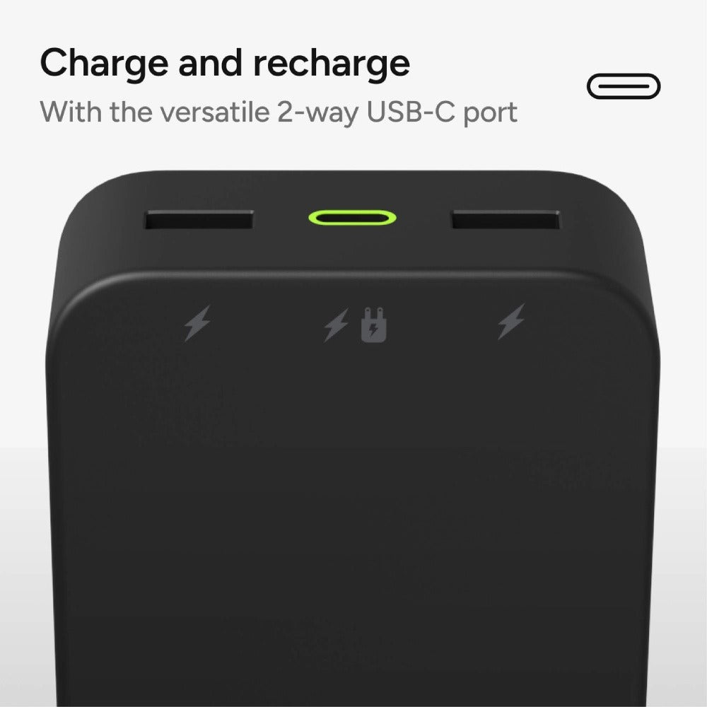 Mophie Powerstation XL 20000mAh 2x USB-A, 1x USB-C 20W PD Output – Black