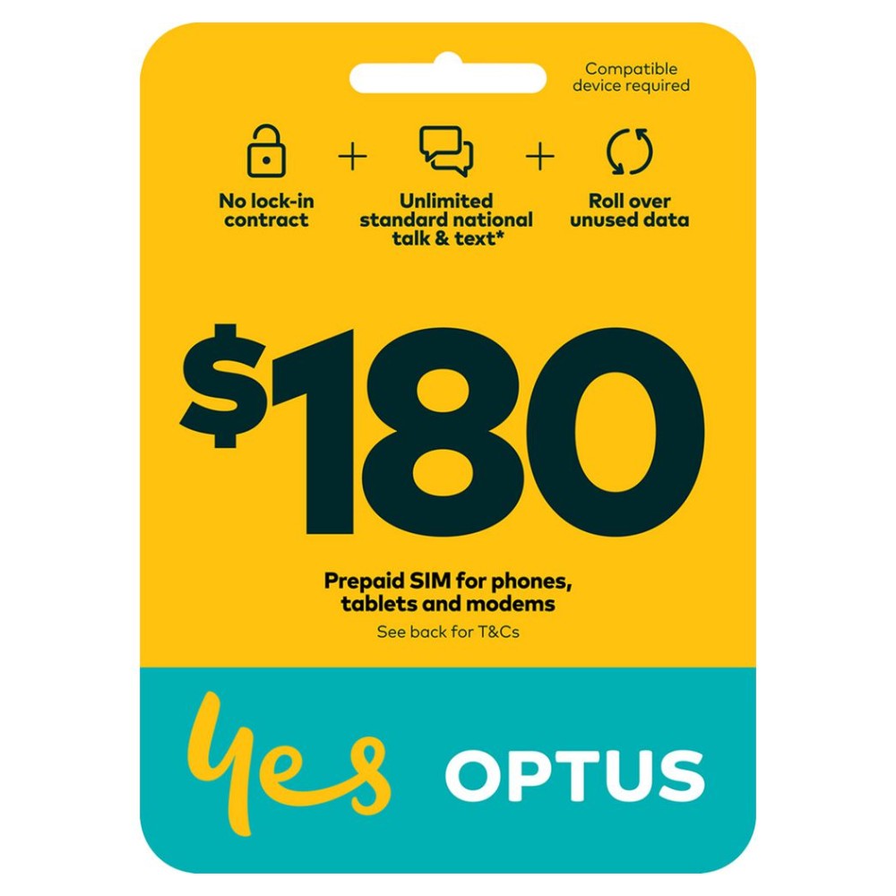 Optus $180 Prepaid Sim Card