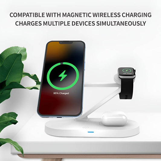 Oscar MagSafe 4-in-1 Fast Charging Stand with Adapter (White)