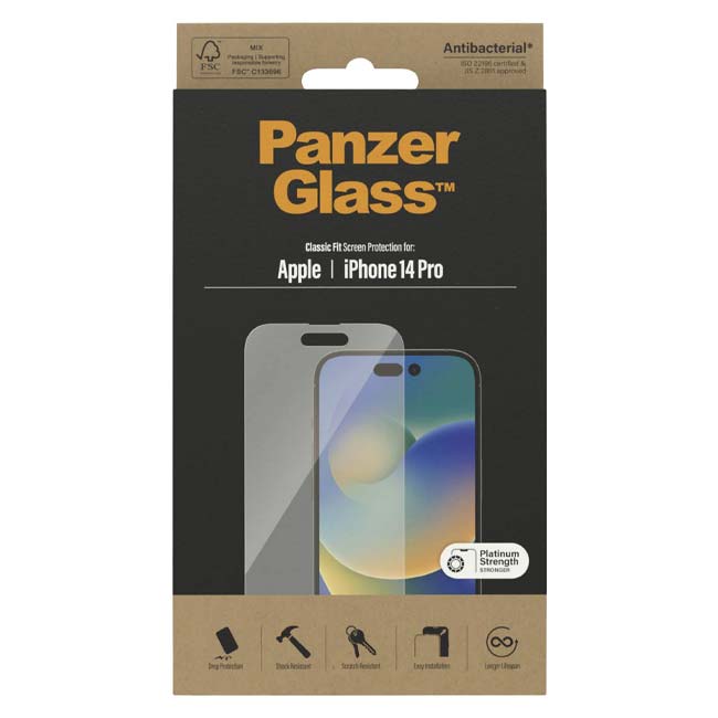 PanzerGlass Classic Fit Screen Protector (Suits iPhone 14 Pro) - Clear