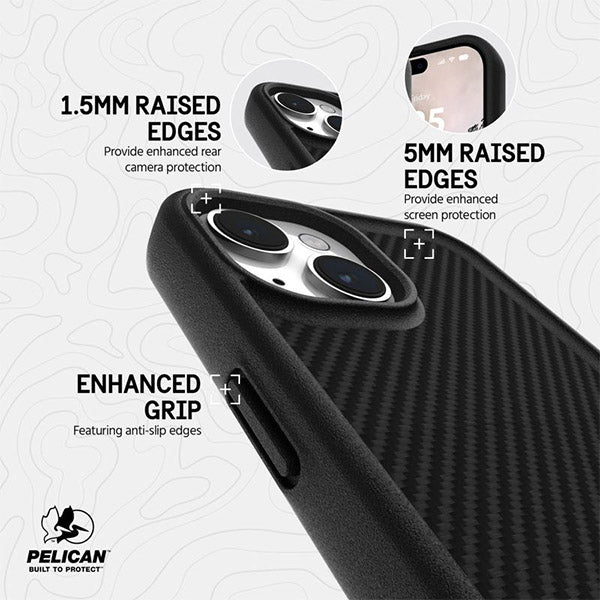 Pelican Protector MagSafe Case (Suits iPhone 15 Plus) - Carbon