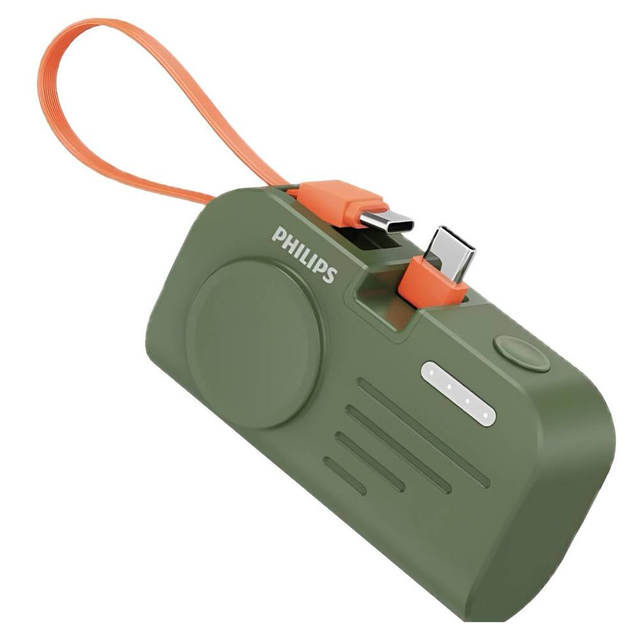 PHILIPS FunCube MINI 2 Watch Magnetic Direct Plug Multi-Function 4900mAh Power Bank – Green