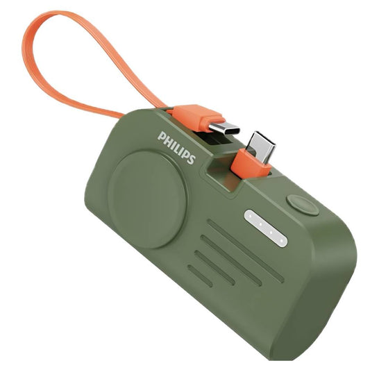 PHILIPS FunCube MINI 2 Watch Magnetic Direct Plug Multi-Function 4900mAh Power Bank – Green