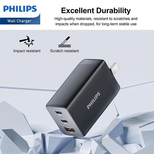 Philips 65W Fast Charging Wall Adapter – Black