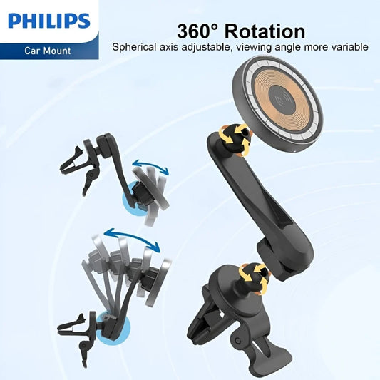 Philips Qi 15W Magnetic Wireless Charging Car and Desk Mount (DLK3539Q)