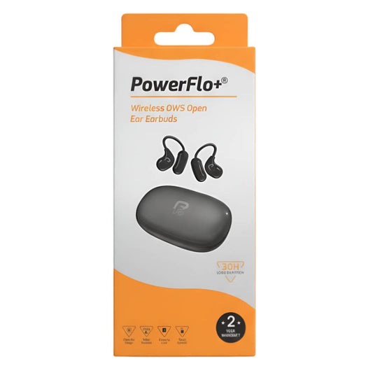 Powerflo Wireless OWS Open Ear Earbuds – Black