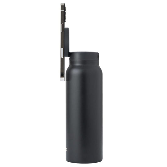 Ringo Water Bottle with Magnetic Phone Mount - Black 710ml (24oz)