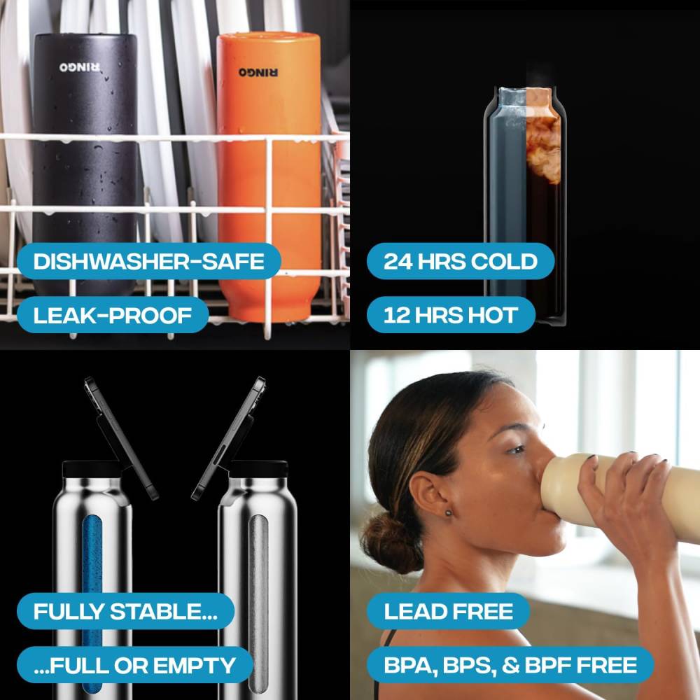 Ringo Water Bottle with Magnetic Phone Mount 710ml (24oz)