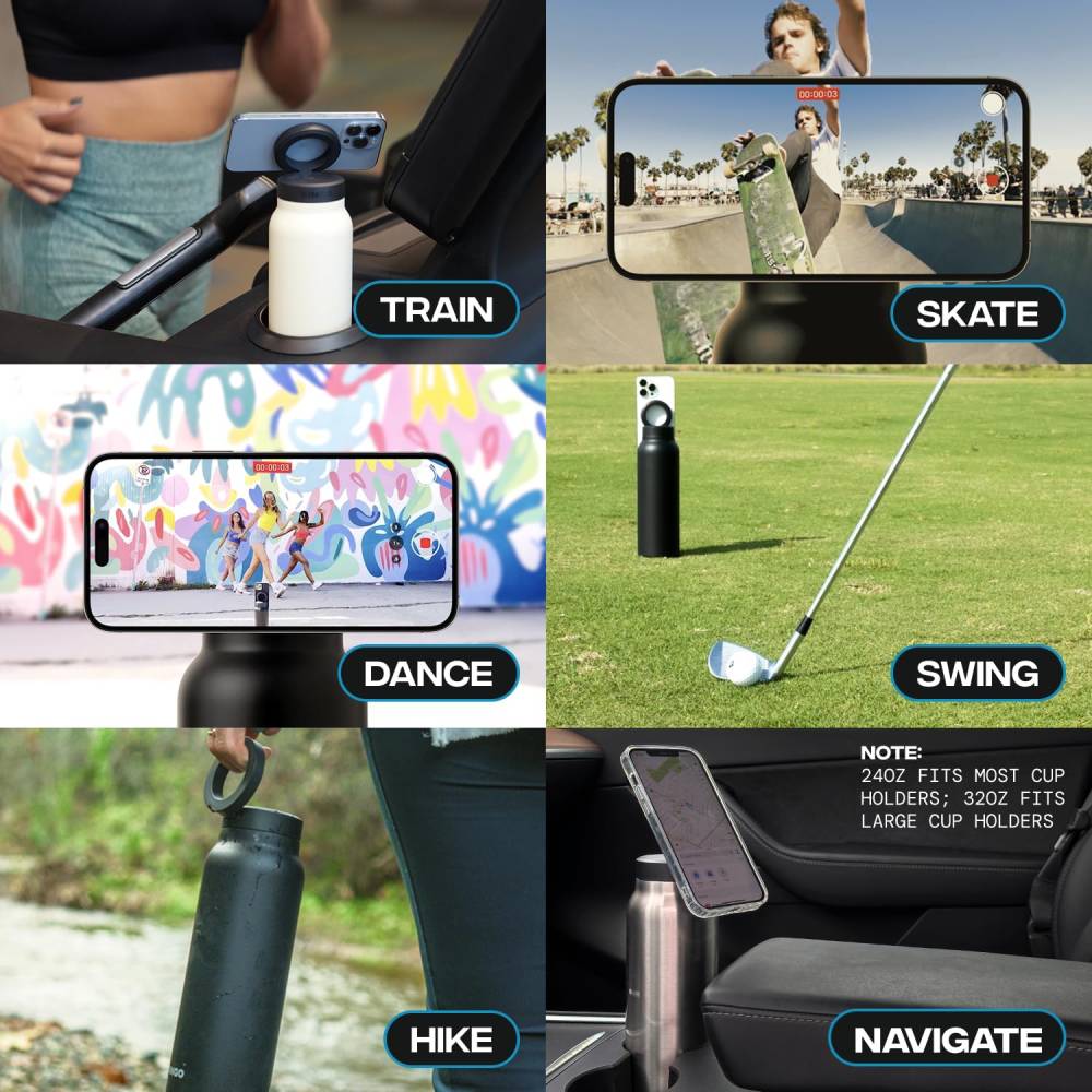 Ringo Water Bottle with Magnetic Phone Mount 710ml (24oz)