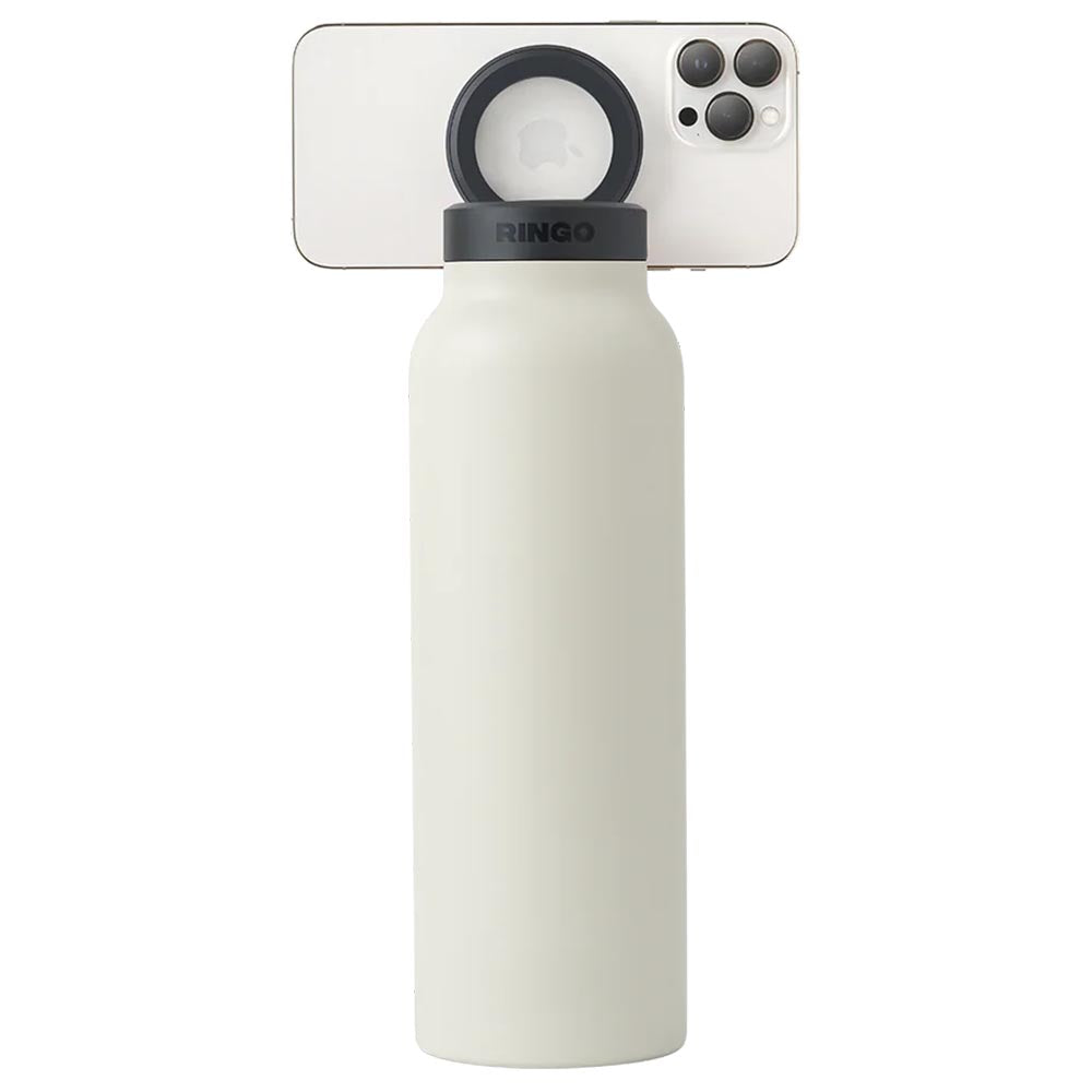 Ringo Water Bottle with Magnetic Phone Mount – Ivory 710ml (24oz)