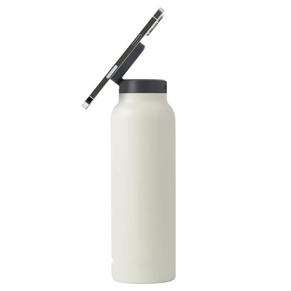 Ringo Water Bottle with Magnetic Phone Mount – Ivory 710ml (24oz)