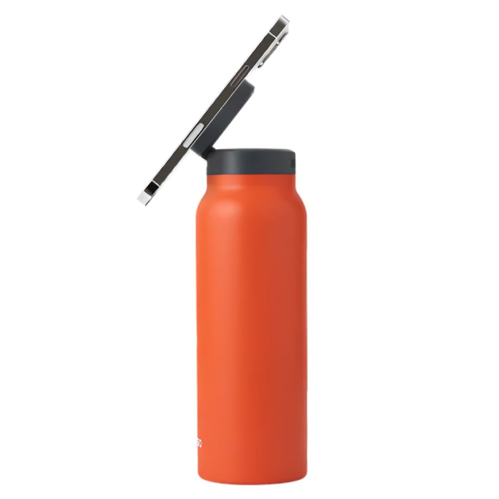 Ringo Water Bottle with Magnetic Phone Mount – Orange 710ml (24oz)