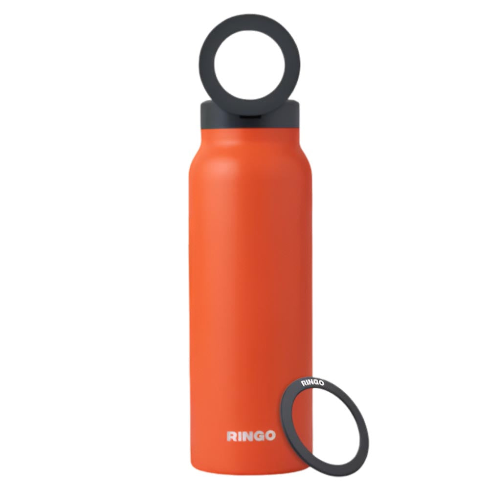 Ringo Water Bottle with Magnetic Phone Mount – Orange 710ml (24oz)