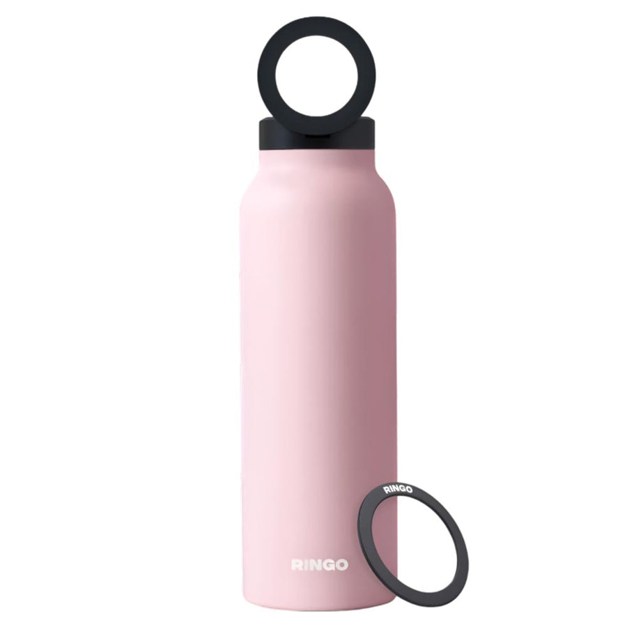 Ringo Water Bottle with Magnetic Phone Mount – Pink 710ml (24oz)