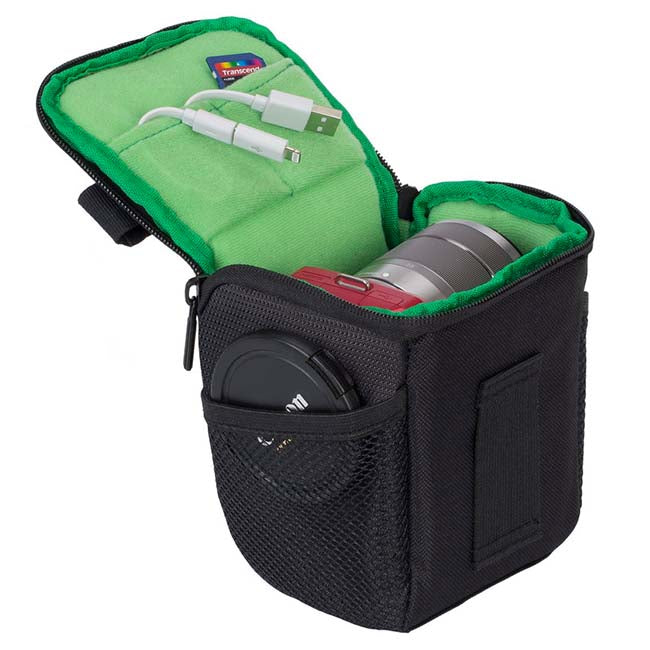 RivaCase 77412 Green Mantis Digital Camera Bag - Black