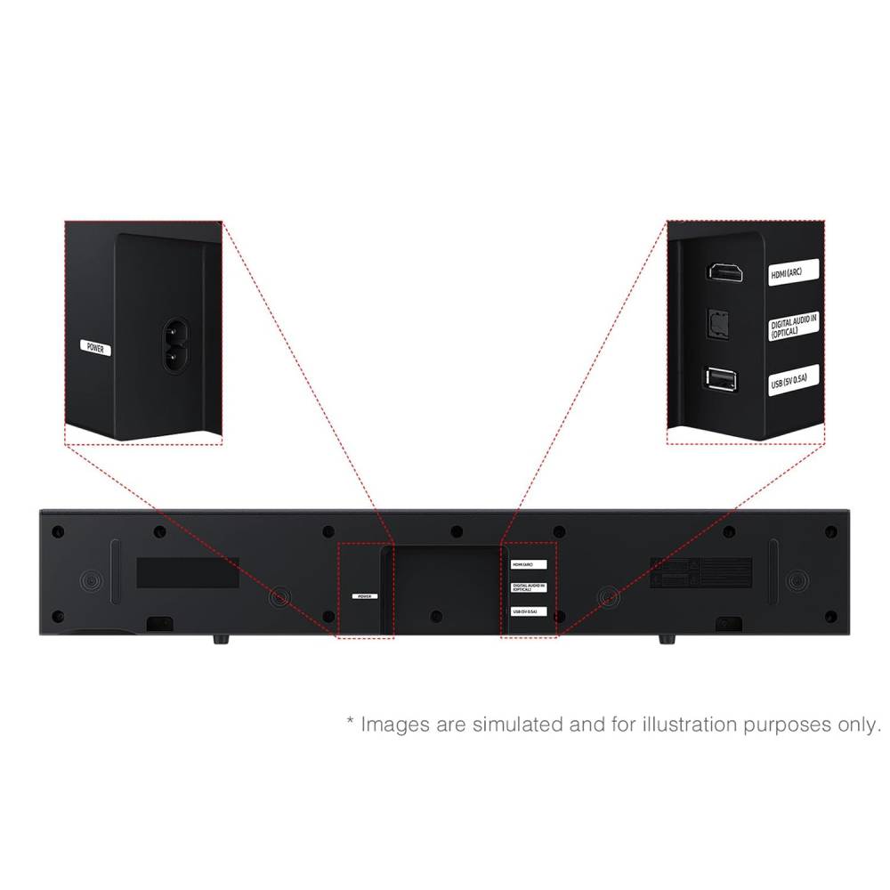 Samsung B-Series 2.0 ch Soundbar (HW-B400F) (Black)