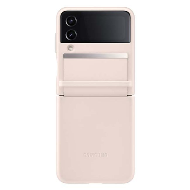 Samsung Flap Leather Cover For Galaxy Z Flip4 - Peach