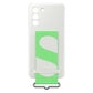 Samsung Silicone Cover with Strap For Galaxy S21 FE - White