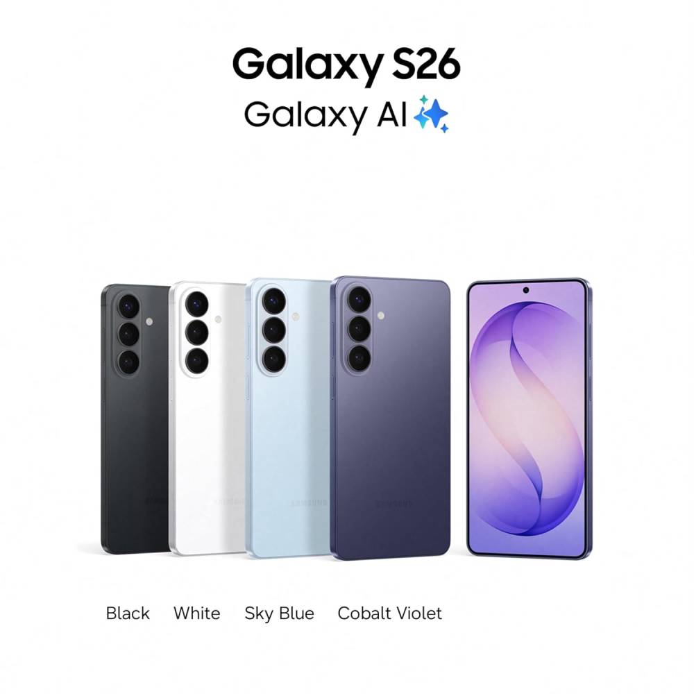 Samsung Galaxy S26 5G (6.3", 12GB RAM, 256GB Storage) - Includes FREE Phone Case, Screen Protector & Bluetooth Earbuds