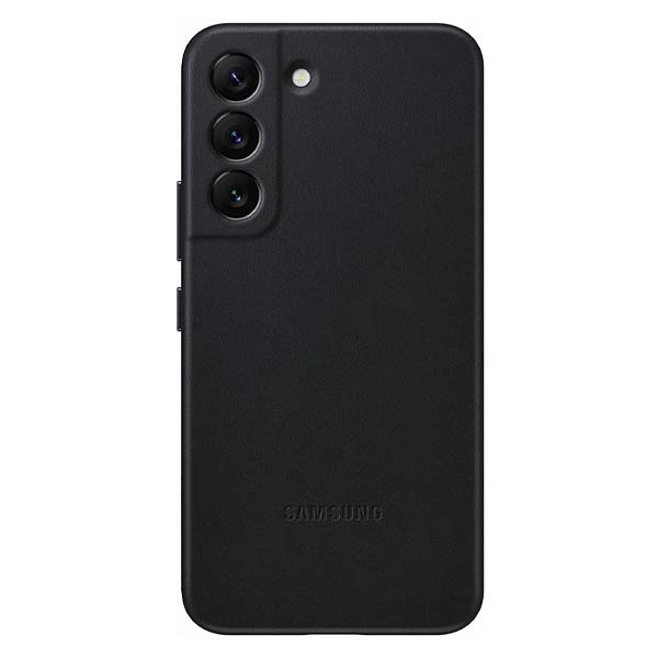Samsung Leather Cover For Galaxy S22+ - Black