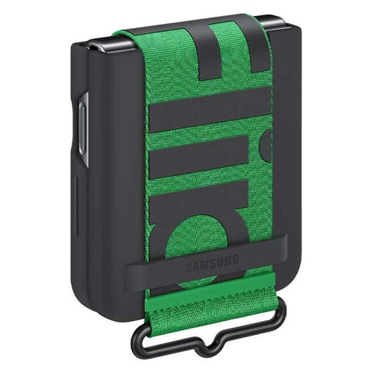 Samsung Silicone Cover with Strap For Galaxy Z Flip4 - Black