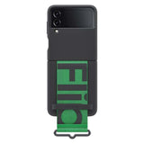 Samsung Silicone Cover with Strap For Galaxy Z Flip4 - Black